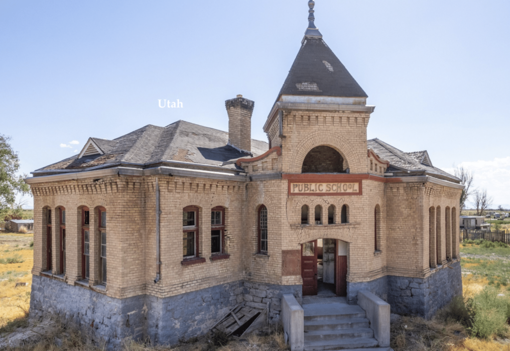 SAVE THIS OLD C. 1895 UTAH FIXER UPPER ABANDONED SCHOOL FOR SALE ON 1.41 ACRE $95K -PENDING