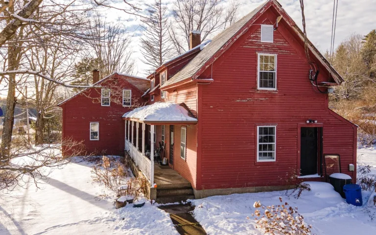 Mountain views and pretty floors! C. 1875 on five acres in NH. $450,000.