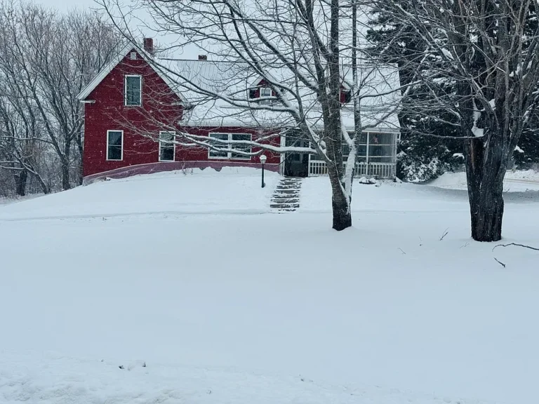 Check out the wood stove! C. 1880 farmhouse on the river in Maine. $128,500.