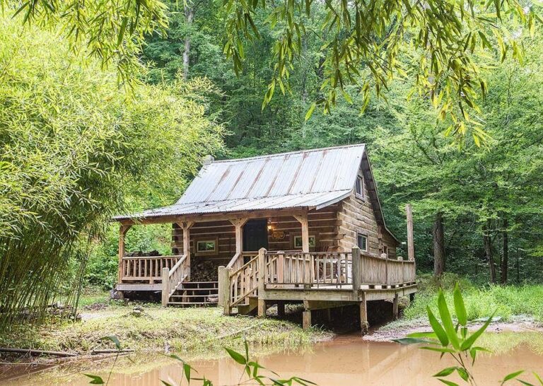 Pretty interior details! Modern rustic charm on 5 private acres in TN. $299,000.