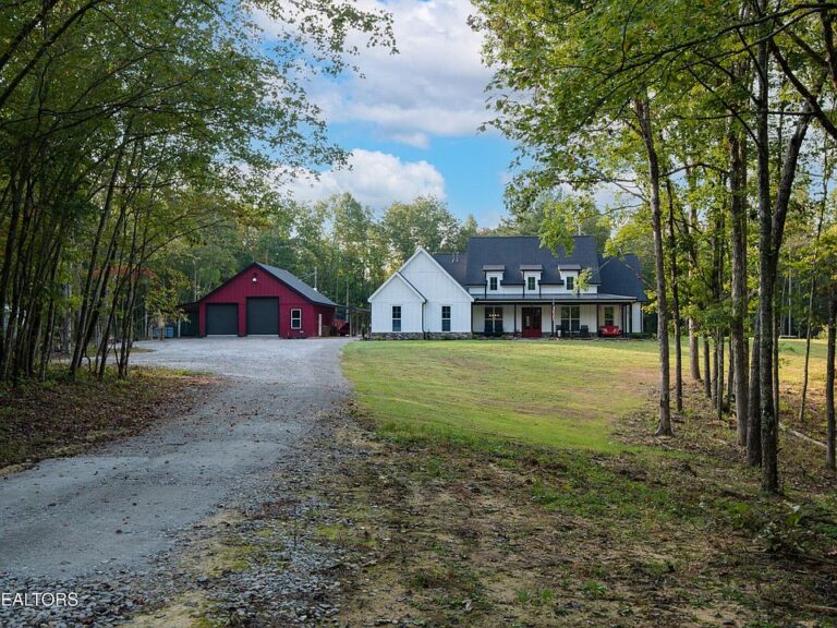 Check out the brick arch! ICF construction on 16+ acres in Tennessee. $825,000.