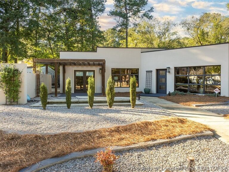 Check out the fireplace!! Updated Mid-Century Modern in North Carolina. $539,935.