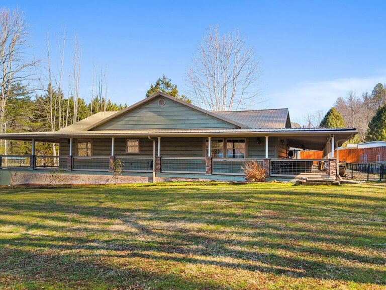 Check out that porch!! Park-like setting in Cosby, Tennessee. $425,000.