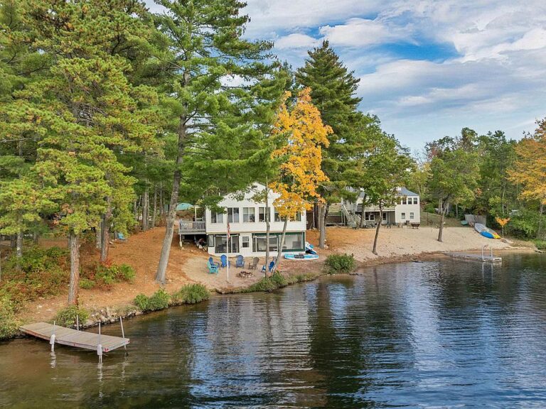 Breathtaking Sunsets and Sandy Beach! Year-round Lakefront Ranch in NH. $1,195,000.
