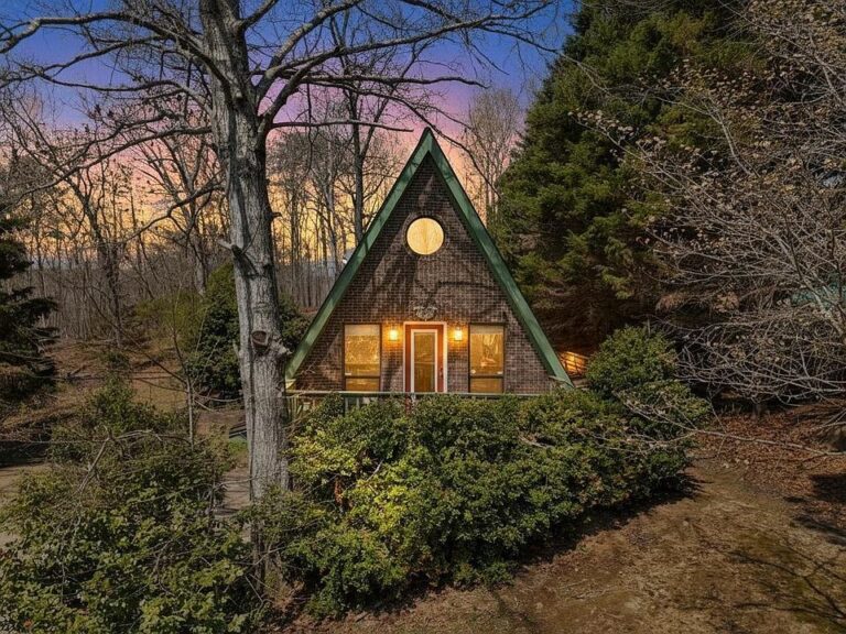 Check out the ceilings!! Charming A-Frame in Tennessee. $315,000.
