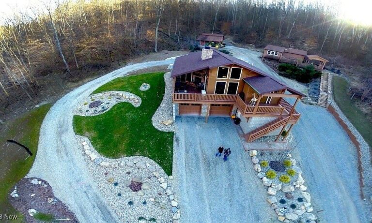 Stunning wood details! Over 74 acres of hunting paradise in Ohio. $875,000.