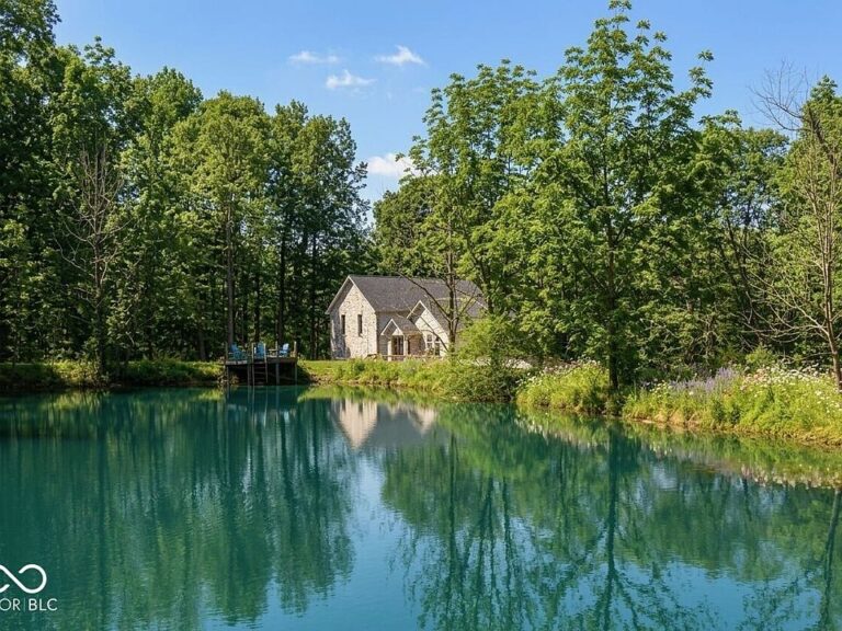 Private pond and woods! 3 serene acres in Indiana. $374,900.