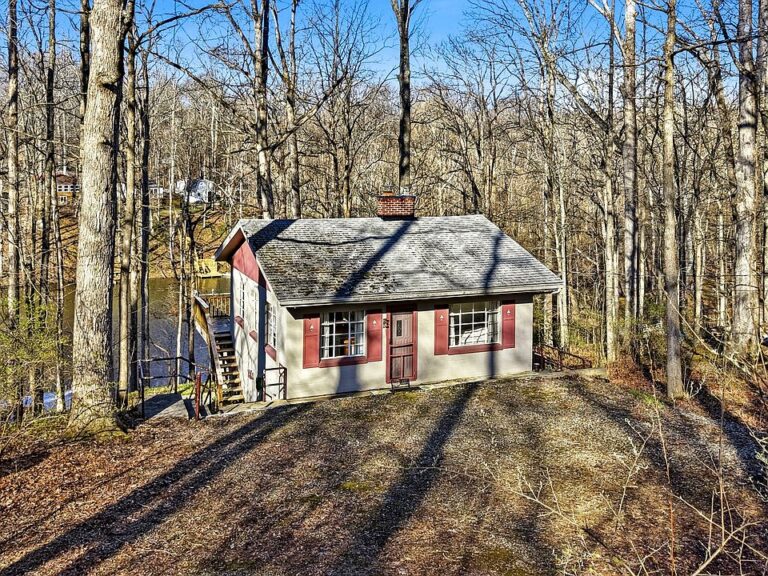 Pretty stone fireplace! C. 1952 rustic gem in Indiana. $250,000.
