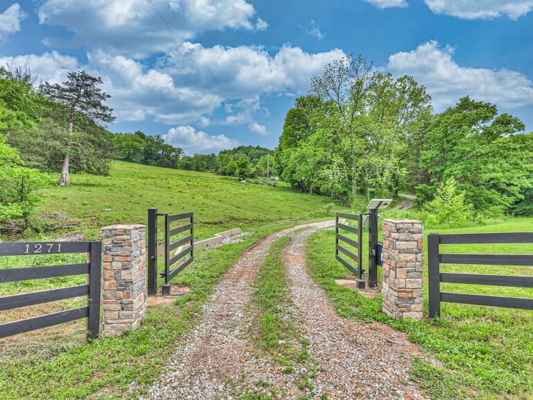 Check out that stone fireplace!! Over 100 private acres in Lewisburg. $2,690,000.