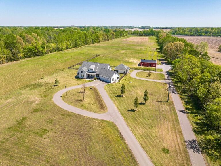 Check out the salt water pool! 29-acre “Little Red Ranch” in Tennessee. $1,100,000.