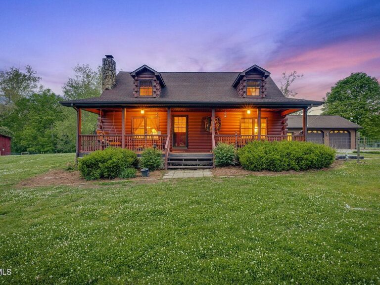 Authentic log cabin! 16 private acres in Tennessee. $900,000.