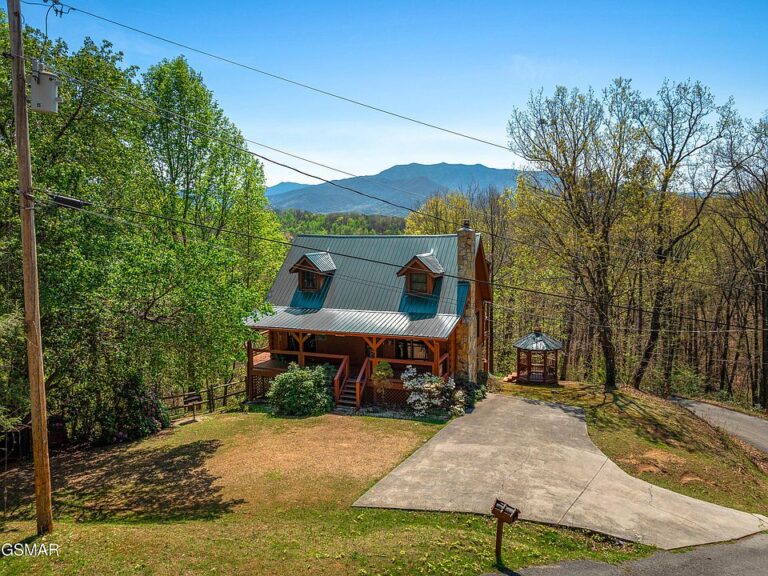 Check out that deck view!! Private mountain cabin in TN. $599,000.