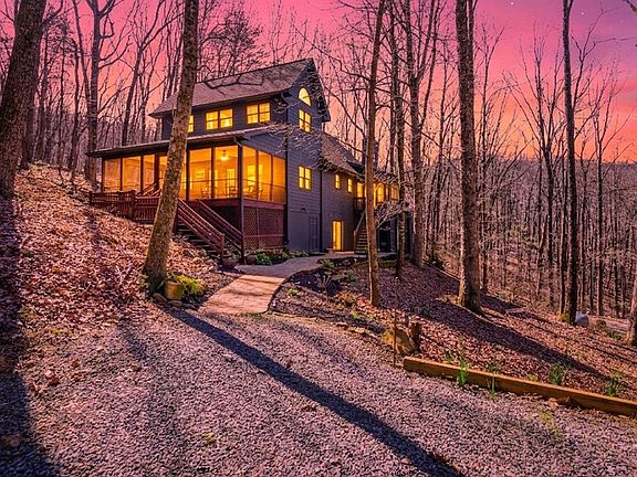 Wall of glass and mountain views! 20 private acres in Georgia. $679,000.
