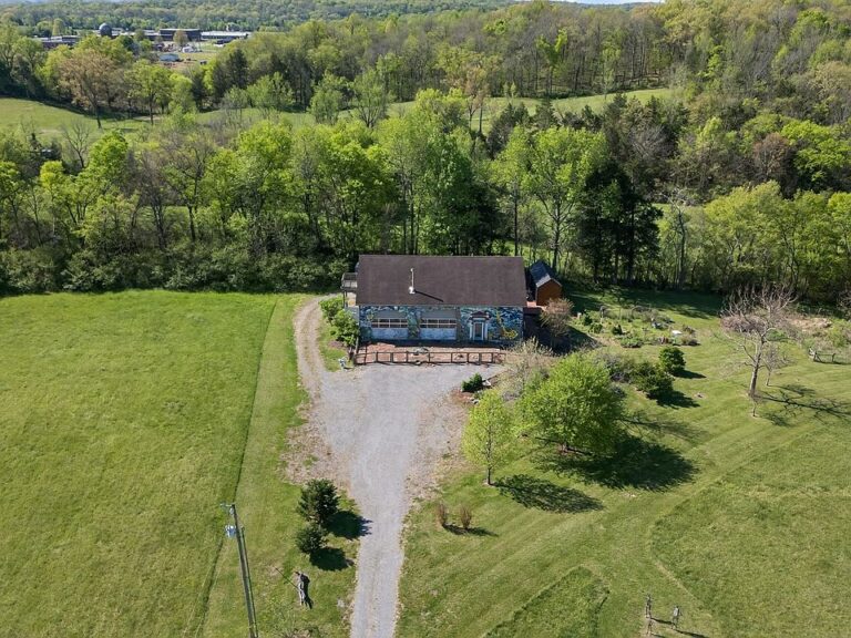 Artistic mosaic details! Five scenic acres in Tennessee. $489,000.