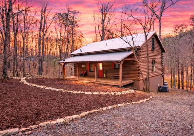 Pretty mountain views! C. 1988 cabin on a double lot. $359,000.