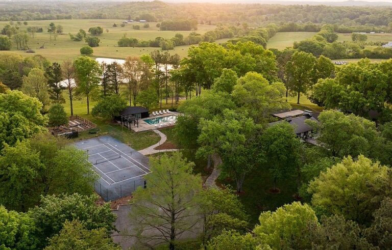 Beautiful stone fireplace! 15 rolling acres in Tennessee. $4,995,000.