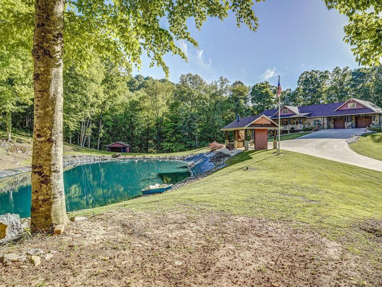 Relax by the private pond! Over 5 acres in Tennessee. $1,699,000.