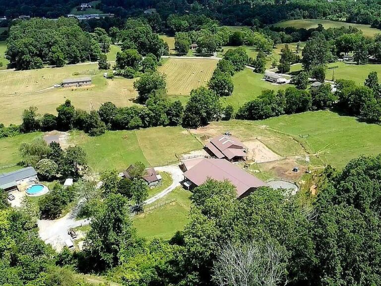 Look at that riding arena!! Over 27 equestrian acres in Tennessee. $749,000.