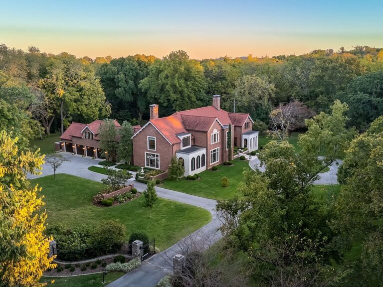 Timeless European charm and Parisian details! Over five pristine acres in Nashville. $13,500,000.